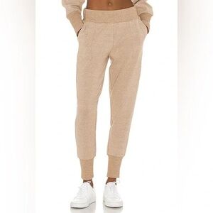 Varley Amberley Ribbed Pique Women's Joggers small sweatpants Athleisure tan